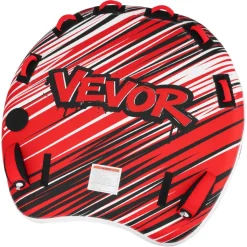 VEVOR Towable Tube for Boating, 3 Riders Inflatable Boat Tubes and Towables, 510 lbs Capacity Water Sport Towable Tube for Boat to Pull - with Fins, Full Nylon Cover, Padded Handles & Safety Valve