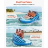 VEVOR Towable Tubes for Boating, 3-Rider Inflatable Towable Tube for Boat to Pull, 510 lbs Capacity Water Sports Boating Tubes - with Full Nylon Cover, Dual Tow Points, Safety Valve & Padded Handles