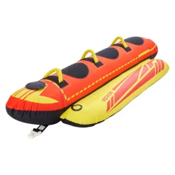VEVOR Towable Tubes for Boating, 5 Riders Inflatable Boat Tubes and Towables, 850 lbs Capacity Water Sport Tube for Boat to Pull - with Full Nylon Cover, Padded Grip Handles & Safety Valve