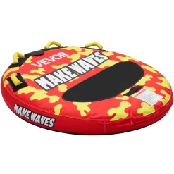 VEVOR Towable Tubes for Boating, 2-Rider Inflatable Boat Tubes and Towables, 340lbs Capacity Water Sport Tube for Boat to Pull - with Anti-Slip Pad, Full Nylon Cover, Padded Handles & Safety Valve