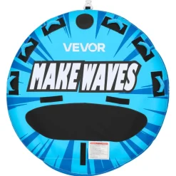 VEVOR Towable Tubes for Boating, 3-Rider Inflatable Boat Tubes and Towables, 510lbs Capacity Water Sport Tube for Boat to Pull - with Anti-Slip Pad, Full Nylon Cover, Padded Handles & Safety Valve