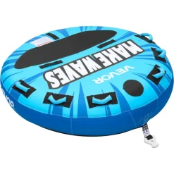 VEVOR Towable Tubes for Boating, 3-Rider Inflatable Boat Tubes and Towables, 510lbs Capacity Water Sport Tube for Boat to Pull - with Anti-Slip Pad, Full Nylon Cover, Padded Handles & Safety Valve