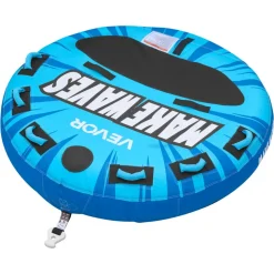 VEVOR Towable Tubes for Boating, 3-Rider Inflatable Boat Tubes and Towables, 510lbs Capacity Water Sport Tube for Boat to Pull - with Anti-Slip Pad, Full Nylon Cover, Padded Handles & Safety Valve