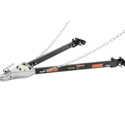 VEVOR Tow Bar, 5500 lbs Towing Capacity with Chains, Powder-Coating Alloy Steel Bumper-Mounted Universal Towing Bar, Coupler Fits 2-Inch Ball Hitch, 39.4-Inch Opening Width, for RV Car Trailer Truck