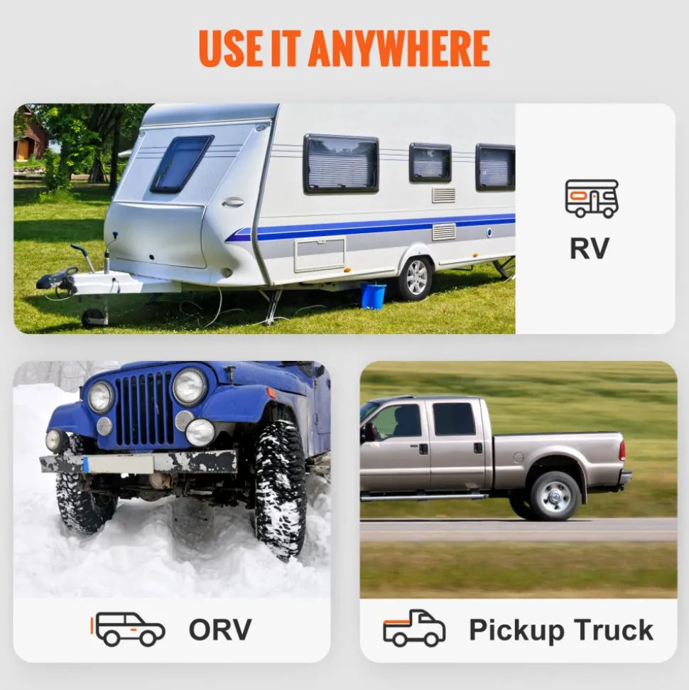 VEVOR Tow Bar, 5500 lbs Towing Capacity with Chains, Powder-Coating Alloy Steel Bumper-Mounted Universal Towing Bar, Coupler Fits 2-Inch Ball Hitch, 39.4-Inch Opening Width, for RV Car Trailer Truck