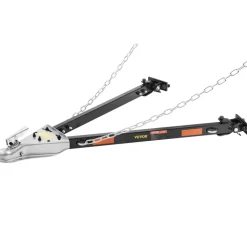 VEVOR Tow Bar, 5500 lbs Towing Capacity with Chains, Powder-Coating Alloy Steel Bumper-Mounted Universal Towing Bar, Coupler Fits 2-Inch Ball Hitch, 39.4-Inch Opening Width, for RV Car Trailer Truck