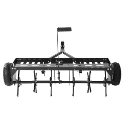 VEVOR Tow Behind Plug Aerator, 40 in Lawn Core Aerator Tool Universal Hitch, 120lbs Weight Capacity, Heavy Duty  & Rust-Resistant, Pull Behind Spike Aerators with Tray for Farmland & Garden Tractors