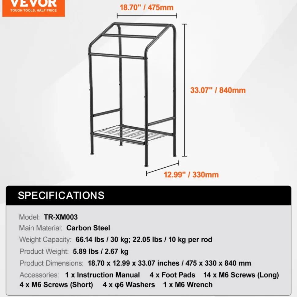 VEVOR Towel Rack, 3 Bars Outdoor Towel Holder with Metal Base, Freestanding Pool Towel Hanger Stand Next to Hot Tub, Outdoor or Indoor Quilt Drying Rack Organizer for Pool, Bathroom, Spa, Black