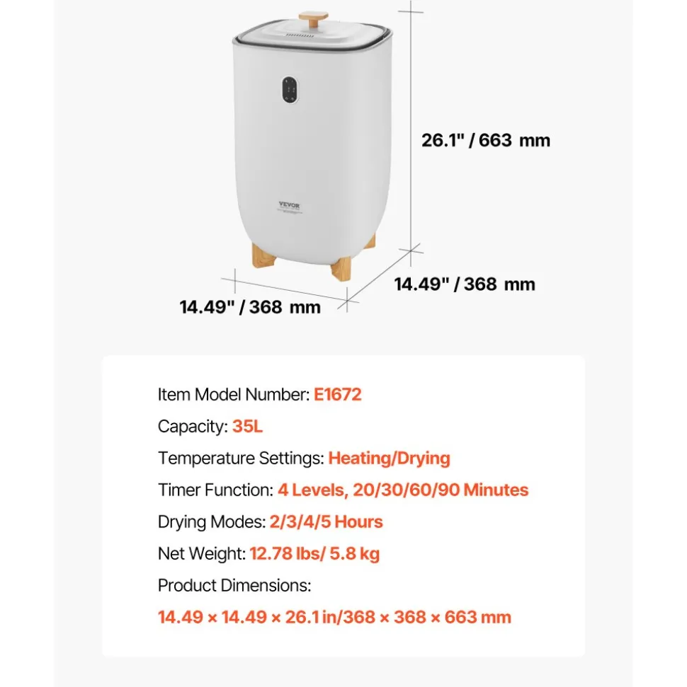 VEVOR Towel Warmers for Bathroom, 35 L Towel Warmer Bucket, Towel Dryer with Auto Shut Off for Spa Fits up to 6 Oversized Bath Towels, Blankets, Clothes, Bathrobes, PJ's and More