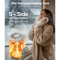 VEVOR Towel Warmers for Bathroom, 35 L Towel Warmer Bucket, Towel Dryer with Auto Shut Off for Spa Fits up to 6 Oversized Bath Towels, Blankets, Clothes, Bathrobes, PJ's and More