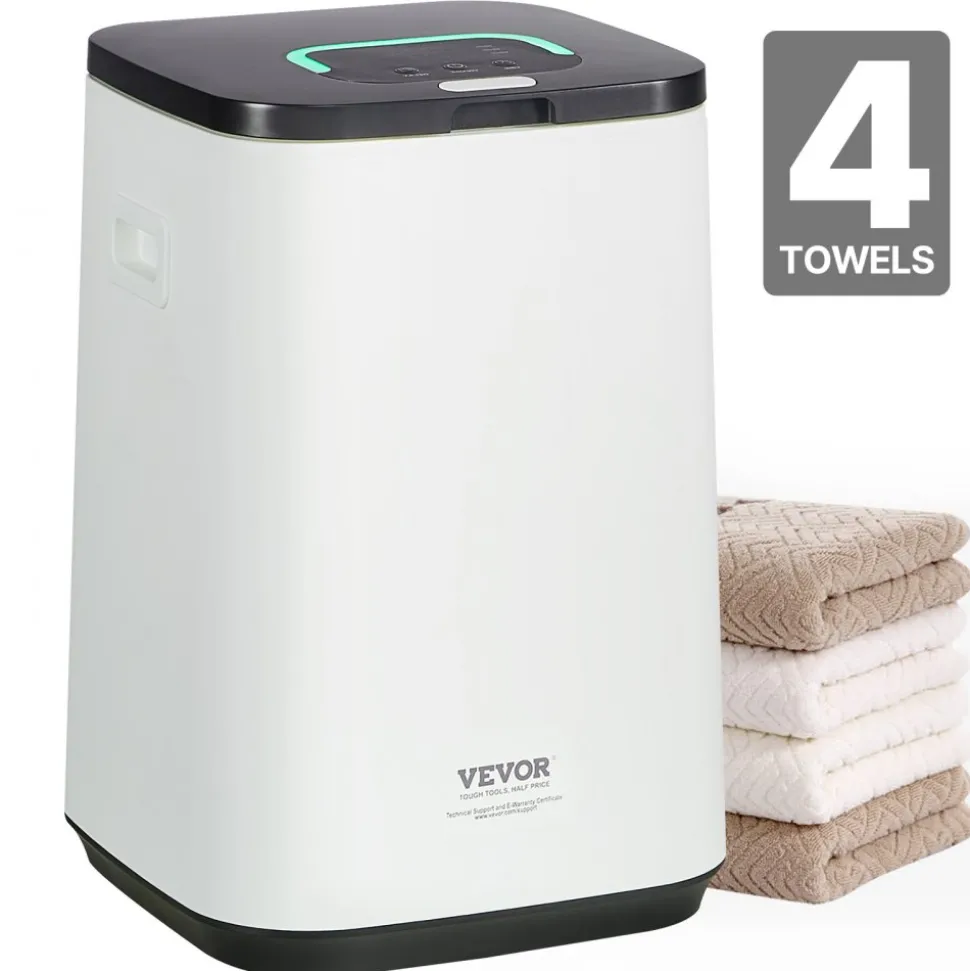 VEVOR Towel Warmers for Bathroom, Towel Warmer Bucket with Child Lock & High-Temp Indicator & 24H Delay Timer & Auto Shut Off Fits up to 4 Oversized Bath Towels, Blankets, Clothes, Bathrobes and More