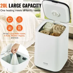 VEVOR Towel Warmers for Bathroom, Towel Warmer Bucket with Child Lock & High-Temp Indicator & 24H Delay Timer & Auto Shut Off Fits up to 4 Oversized Bath Towels, Blankets, Clothes, Bathrobes and More
