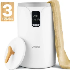 VEVOR Towel Warmers for Bathroom, Towel Warmer Bucket with 24H Delay Timer & Child Lock & Auto Shut Off for Spa Fits up to 3 Oversized Bath Towels, Blankets, Clothes, Bathrobes, PJ's and More