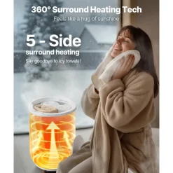 VEVOR Towel Warmers for Bathroom, Towel Warmer Bucket Auto Shut Off for Spa  Fits up to 3 Oversized Bath Towels, Blankets, Clothes, Bathrobes, PJ's and More