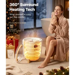 VEVOR Towel Warmers for Bathroom, Towel Warmer Bucket with Child Lock & High-Temp Indicator & 24H Delay Timer & Auto Shut Off Fits up to 4 Oversized Bath Towels, Blankets, Clothes, Bathrobes and More