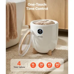 VEVOR Towel Warmers for Bathroom, Towel Warmer Bucket with Child Lock & High-Temp Indicator & 24H Delay Timer & Auto Shut Off Fits up to 4 Oversized Bath Towels, Blankets, Clothes, Bathrobes and More