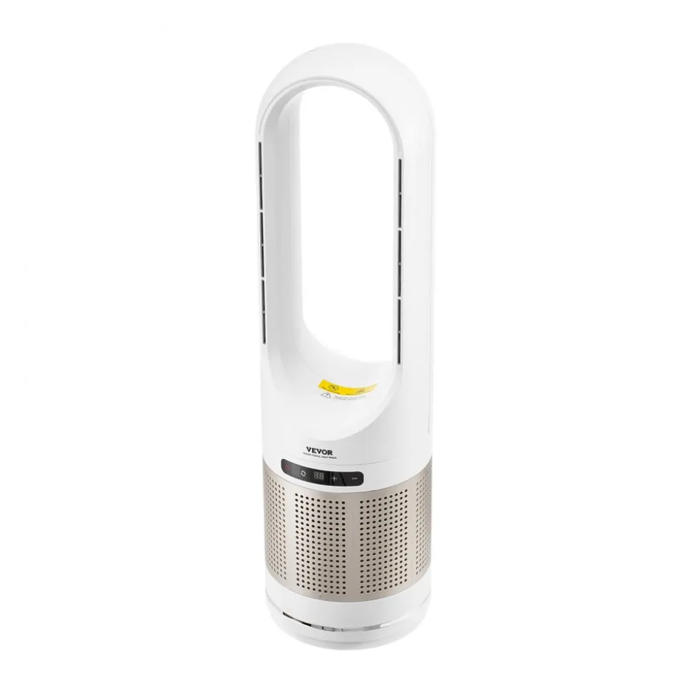 VEVOR Tower Fan Bladeless, 16.4ft/s Velocity Floor Fan that Blows Cold Air, 80° Oscillating 8-Speed Fans, 8H Timer, Standing Fans with H13 HEPA Filtration, Remote Control & Air Purification Mode