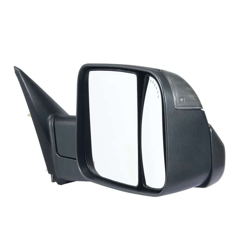 VEVOR Towing Mirrors, for 2009-2018 Dodge Ram 1500, 2010-2018 Ram 2500 3500, 2019-2023 Ram 1500 Classic Model, Power Heated with Signal Light & Puddle Light, Manual Controlling Flipping Folding, Black