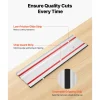 VEVOR Track Saw Guide Rail, 110-Inch Cutting Range, Kit Includes 4 x 27.5 in Aluminum Extruded Guide Rails and 3 Connectors, Compatible with Makita, Festool & WEN Track Saws, for Woodworking Projects