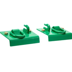 VEVOR 5/16" Tractor Bucket Hook with Tie Down Ring, Grade 70 Forged Steel 2 Pack Bolt-On Grab Hook with Back Plate Compatible for Tractor Bucket RV UTV Truck, Maximum Break Strength 12,000 lbs, Green