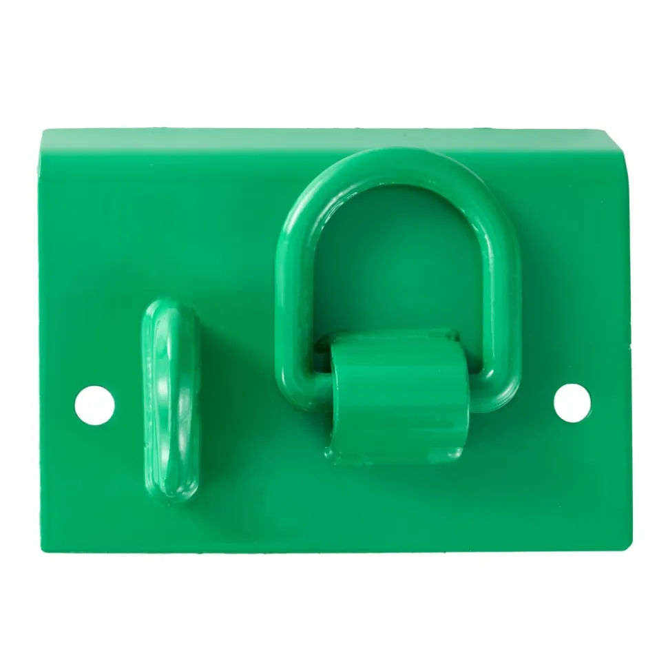 VEVOR 5/16" Tractor Bucket Hook with Tie Down Ring, Grade 70 Forged Steel 2 Pack Bolt-On Grab Hook with Back Plate Compatible for Tractor Bucket RV UTV Truck, Maximum Break Strength 12,000 lbs, Green