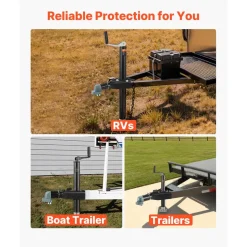 VEVOR Trailer Coupler Lock, Fits 2-5/16-Inch Cast/Bulldog Trailer Couplers, Heavy Duty Trailer Hitch Lock with 3 Keys, Corrision-resistant, Anti-Theft Coupler Ball Locks for RV, Trailer, Boat, Black