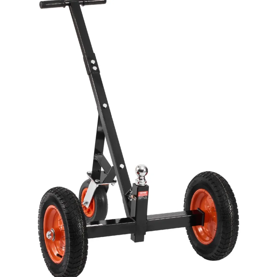 VEVOR Trailer Dolly, 1000lbs Tongue Weight Capacity, Carbon Steel Trailer Mover with 2 inch Ball, 14 inch Pneumatic Tires, Portable Tow Dolly for Moving RV Trailer
