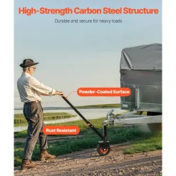 VEVOR Trailer Dolly, 300lbs Tongue Weight Capacity, 16.5 inch and 22 inch Height Adjustable Trailer Dolly, with 1-7/8 inch and 2 inch Balls, 8.5 inch Pneumatic Rubber Tire, for Moving RV Trailer