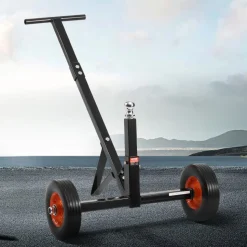 VEVOR Trailer Dolly, 600lbs Tongue Weight Capacity, Carbon Steel Trailer Mover with 1-7/8 in Hitch Ball and 10 in Solid Tires, Portable Tow Dolly for Moving Car RV Boat Trailer