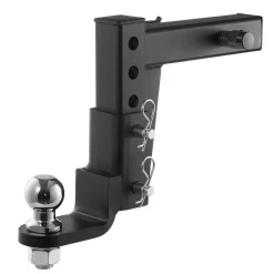VEVOR Trailer Hitch Ball Mount, Fit 2-Inch Receiver, Adjustable Trailer Hitch with 2 Inch Ball & Pin, 7500 lbs GTW, 9.5 Inch Drop, Towing Ball Mounts for RVs, Off-Road Vehicles and Trucks, Black