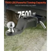 VEVOR Trailer Hitch, Fits 2 Inches Receiver, Trailer Hitch Ball Mount with 2 Inches Ball and Pin, 7500 lbs Capacity Ball Hitch, 2 Inches Drop, Tow Hitch for Heavy Duty Truck with Carbon Steel, Black