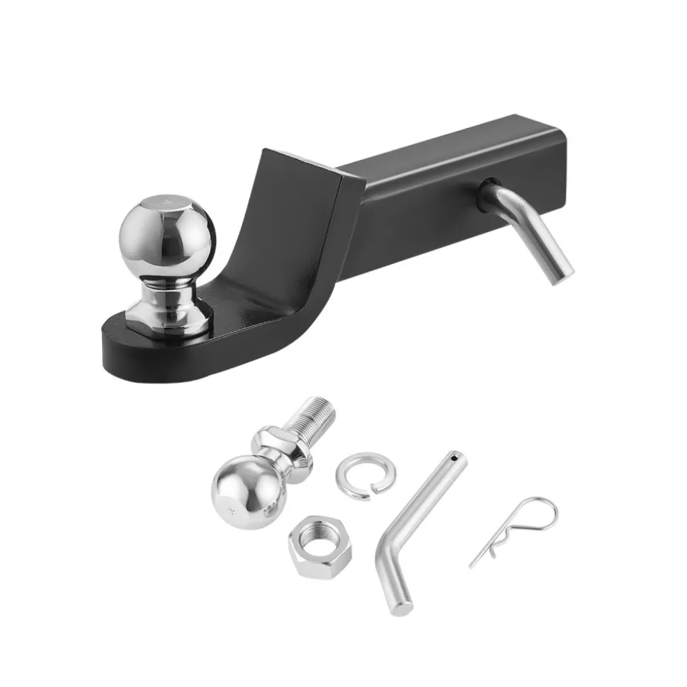 VEVOR Trailer Hitch, Fits 2 Inches Receiver, Trailer Hitch Ball Mount with 2 Inches Ball and Pin, 7500 lbs Capacity Ball Hitch, 2 Inches Drop, Tow Hitch for Heavy Duty Truck with Carbon Steel, Black