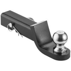 VEVOR Trailer Hitch, Fits 2 Inches Receiver, Trailer Hitch Ball Mount with 2 Inches Ball and Pin, 7500 lbs Capacity Ball Hitch, 2 Inches Drop, Tow Hitch for Heavy Duty Truck with Carbon Steel, Black