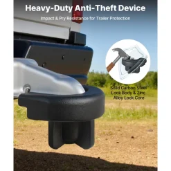 VEVOR Trailer Hitch Lock, Compatible with 2 Inch Couplers, Heavy-Duty Anti-Theft Trailer Ball Lock with 3 Keys, Prying-Resistant & Impact-Resistant, Fits for RVs, Boats, Off-Road Vehicles, Trailers
