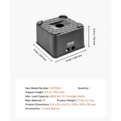 VEVOR Trailer Jack Block, 6