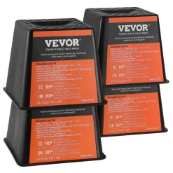VEVOR Trailer Jack Block, 6000 lbs Capacity per RV Leveling Block, High-quality Polypropylene RV Camper Stabilizer Blocks, RV Travel Accessories Use for Any Tongue Jack, Post, Foot, 5th Wheels, 4-Pack