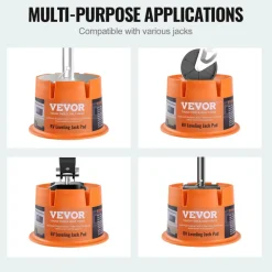 VEVOR Trailer Jack Block, 2000 lbs Capacity per RV Leveling Block, High-quality Polypropylene RV Camper Stabilizer Blocks, RV Travel Accessories Use for Any Tongue Jack, Post, Foot, 5th Wheels, 2-Pack