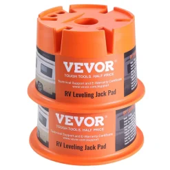 VEVOR Trailer Jack Block, 2000 lbs Capacity per RV Leveling Block, High-quality Polypropylene RV Camper Stabilizer Blocks, RV Travel Accessories Use for Any Tongue Jack, Post, Foot, 5th Wheels, 2-Pack