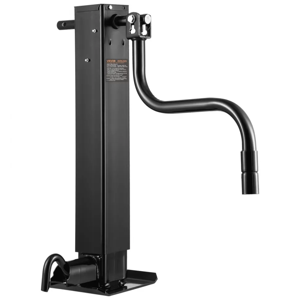 VEVOR Trailer Jack, 12000 lbs Dynamic Load Capacity, Weld-on Pipe-Mount Swivel Trailer Jack with Ergonomic Handle, 12.6-inch Vertical Travel, Suitable for RV, Horse, Utility, Camping, Yacht Trailers