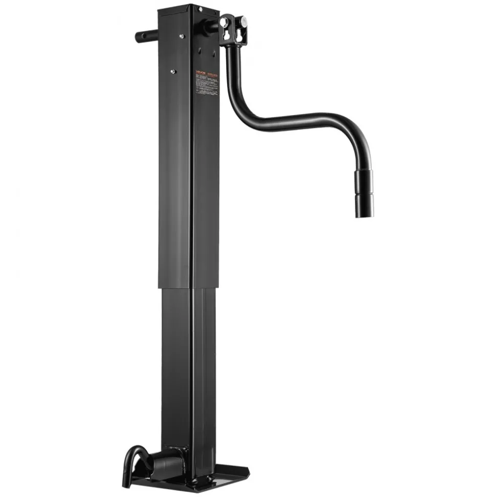 VEVOR Trailer Jack, 12000 lbs Dynamic Load Capacity, Weld-on Pipe-Mount Swivel Trailer Jack with Ergonomic Handle, 12.6-inch Vertical Travel, Suitable for RV, Horse, Utility, Camping, Yacht Trailers