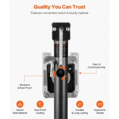 VEVOR Trailer Jack, 2500 lbs Dynamic Load Capacity, Heavy Duty Swivel Bolt-on Trailer Jack with Ergonomic Handle, 15-inch Vertical Travel, Suitable for RV, Horse, Utility, Camping and Yacht Trailers