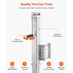 VEVOR Trailer Jack, 8000 lbs Static Load Capacity, Heavy Duty Swivel Bolt-on Trailer Jack, 28.5