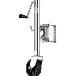VEVOR Trailer Jack with Wheel, 1000 lbs Load Capacity, Heavy Duty Swivel Boat Trailer Jack with PP Single Wheel & Ergonomic Handle, 10-inch Lift, Fit for RVs, Boats, Horse Trailers, Utility Trailers