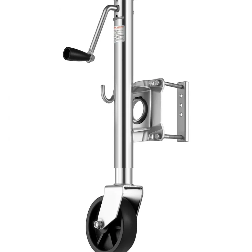 VEVOR Trailer Jack with Wheel, 1000 lbs Load Capacity, Heavy Duty Swivel Boat Trailer Jack with PP Single Wheel & Ergonomic Handle, 10-inch Lift, Fit for RVs, Boats, Horse Trailers, Utility Trailers
