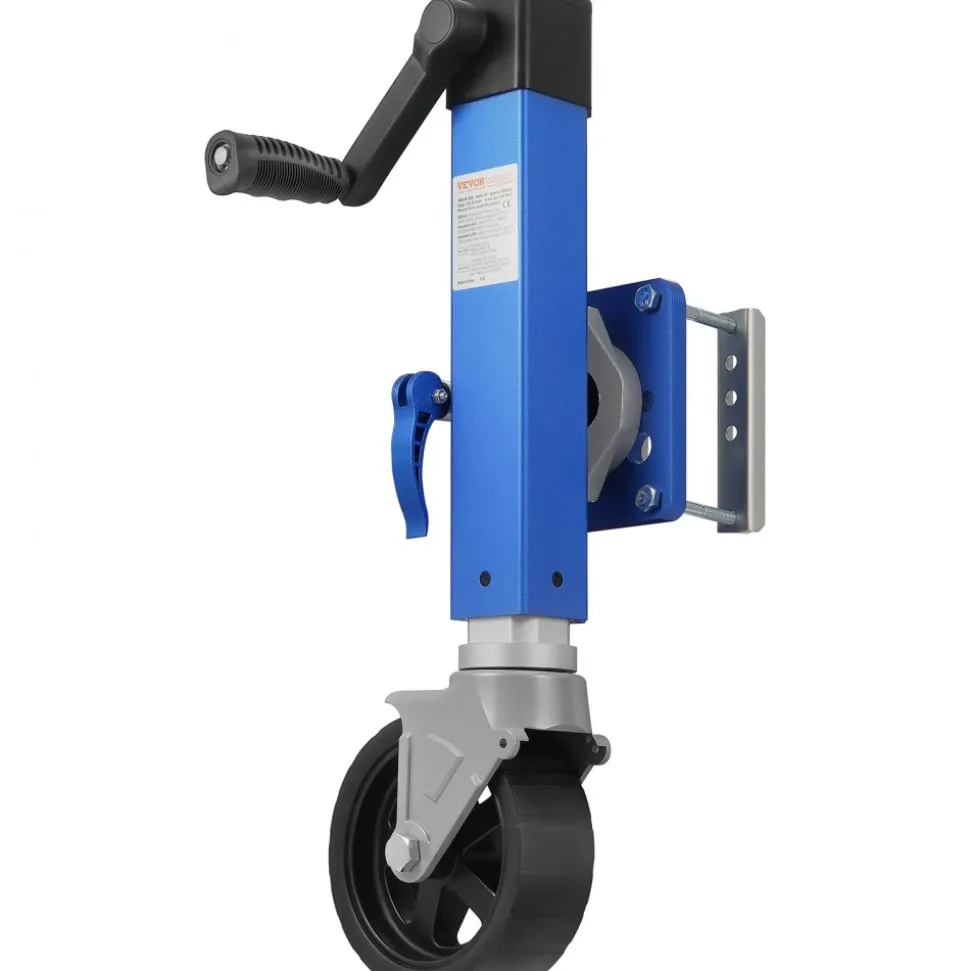 VEVOR Trailer Jack with Wheel, 1600 lbs Heavy Duty Swivel Boat Trailer Jack PP Single Wheel, 10" Lift, Bolt-on Trailer Tongue Jack with Ergonomic Handle for RV, Boat, Horse Trailer, Utility Trailer