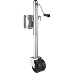 VEVOR Trailer Jack with Wheel, 1500 lbs Load Capacity, Heavy Duty Swivel Boat Trailer Jack with PP Single Wheel & Ergonomic Handle, 12-inch Lift, Fit for RVs, Boats, Horse Trailers, Utility Trailers