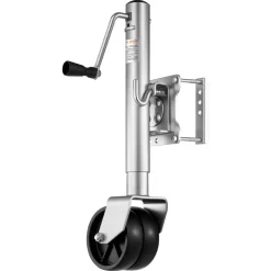 VEVOR Trailer Jack with Wheel, 1500 lbs Load Capacity, Heavy Duty Swivel Boat Trailer Jack with PP Single Wheel & Ergonomic Handle, 12-inch Lift, Fit for RVs, Boats, Horse Trailers, Utility Trailers