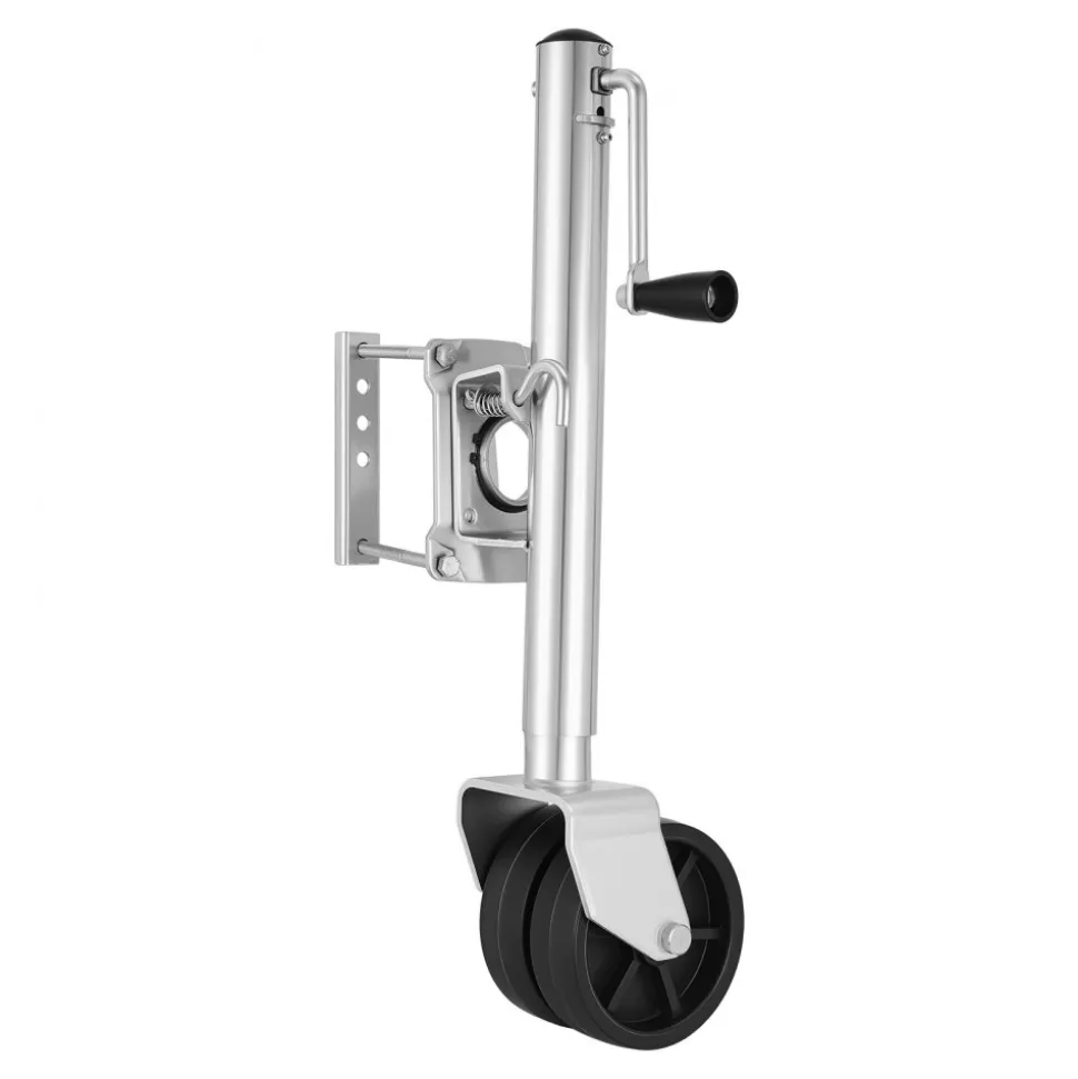 VEVOR Trailer Jack with Wheel, 2000 lbs Load Capacity, Heavy Duty Swivel Boat Trailer Jack with PP Dual Wheel & Ergonomic Handle, 15-27 Inch Lift Range, Fit for RVs, Boats and Utility Trailers