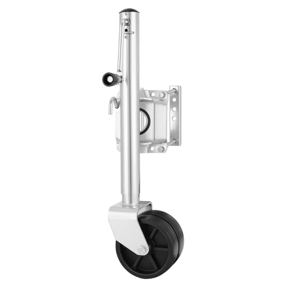 VEVOR Trailer Jack with Wheel, 2000 lbs Load Capacity, Heavy Duty Swivel Boat Trailer Jack with PP Dual Wheel & Ergonomic Handle, 15-27 Inch Lift Range, Fit for RVs, Boats and Utility Trailers