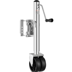 VEVOR Trailer Jack with Wheel, 2000 lbs Load Capacity, Heavy Duty Swivel Boat Trailer Jack with PP Single Wheel & Ergonomic Handle, 12-inch Lift, Fit for RVs, Boats, Horse Trailers, Utility Trailers